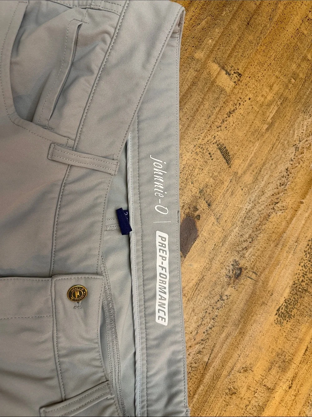 Johnnie-O Men’s Performance Stretch Pants Light Gray Golf Casual 36 x 30